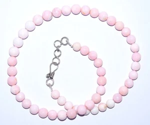Natural Pink Opal Gemstone 7-8 mm Round Smooth Beads 12" Strand Necklace MMK-251 - Picture 1 of 9