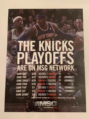 2013 NEW YORK KNICKS PLAYOFFS BASKETBALL Poster 18βx24β Cover