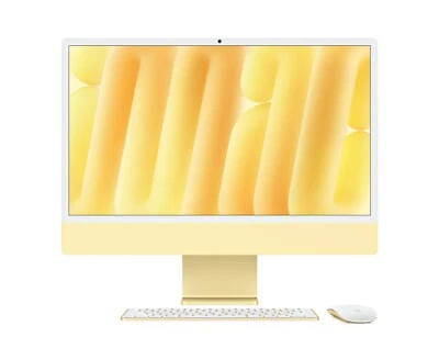 Apple iMac 24-Inch•8-Core•16GB RAM•256GB+4TB SSD Stand•Windows 11•Office•Yellow - Image 1 of 4