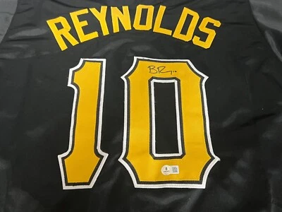 Bryan Reynolds Pittsburgh Pirates Auto Signed Custom Jersey Beckett Holo Black - - Image 1 of 3