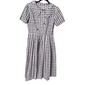 Gonna plissettata e colletto Peter Pan cerchio grande vintage anni 60 taglia small - Foto 1 di 11
