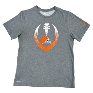 Nike Cleveland Browns Football T Shirt Womens Size Medium Dri Fit Heather Gray - Picture 1 of 8