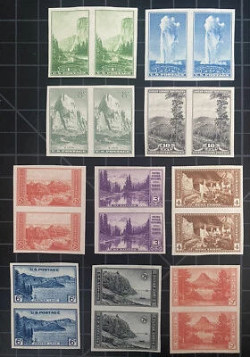US Stamps-SC# 756 - 765 - Natl Parks - NGAI Hinged - Pairs - SCV = $31.00 - Image 1 of 2