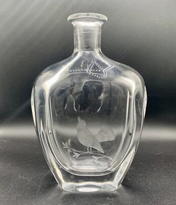 Skruf Glasbruk Sweden Etched Bird Decanter - Picture 1 of 9