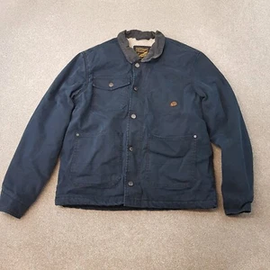 Superdry Mens Jacket Small Blue Chore Coat Fleece Lined Field Workwear Barn - Picture 1 of 12