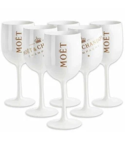 Set Of 12 - Moet & Chandon White Ice Imperial Acrylic Champagne Glasses Moët - Picture 1 of 3