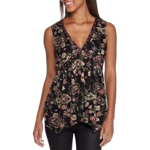 Penelope Project Large Tank Top Floral Print Sleeveless V Neck Bohemian 1084 - Picture 1 of 11