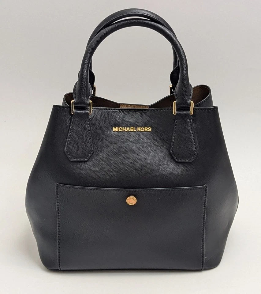 Michael Kors Saffiano Leather Greenwich Grab Bag Satchel Purse- No Long Strap - Image 1 of 4