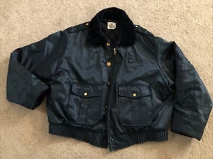 Vintage Riverside Pinkerton Quieted Jacket Men's 2XL Full Zip Button Blue - Picture 1 of 14