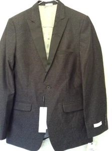CALVIN KLIEN BIG BOY'S SLIM FIT TUXEDO BLAZER JACKET SZ 18 NWT BLACK SATIN LAPEL - Picture 1 of 6