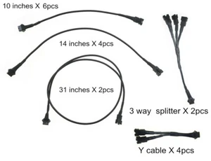 Kit divisor de 3 vías cables de extensión accesorios luces LED inferiores Trike cable Y - Imagen 1 de 12