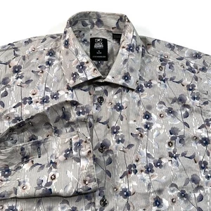 Stacy Adams 16 32-33 Mens Dress Shirt Button Up French Cuff Floral Striped L/S - Picture 1 of 6