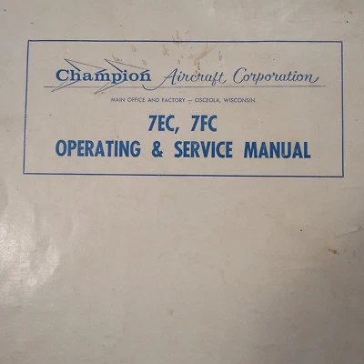 Original Champion Aircraft 7EC & 7FC Operating & Service Manual — 第 1/4 张图片