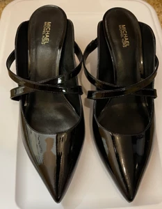 Michael Kors Women’s Black Patent Leather slip on dress shoes Sz 7 - Picture 1 of 12