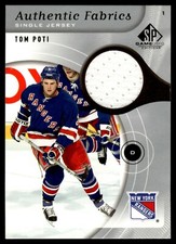 2005-06 SP Game Used Authentic Fabrics #AF-TP Tom Poti Jersey New York Rangers