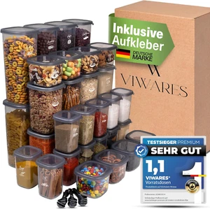 Vorratsdosen Set 36-tlg. – Luftdichte Aufbewahrung Küche, Gewürze & Lebensmittel - Bild 1 von 22