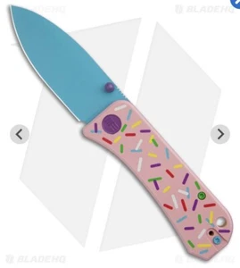WE Knife Co Blade HQ Exclusive Dessert Warrior Banter - Pink G10 - Blue S35VN - Picture 1 of 3