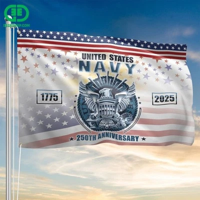 United State Navy 250th Anniversary Flag - Image 1 of 4