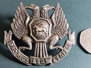VICTORIAN SILVER 4TH PERTH RIFLE VOLUNTEERS OFFICER'S CAP BADGE. ORIGINAL - Picture 1 of 12