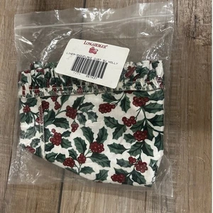  Longaberger SNOWFLAKE Basket Liner Holly Fabric NEW Customer SU Christmas - Picture 1 of 1
