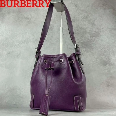 Bolso Burberry con cordón color púrpura muy buen estado de un hombro a cuadros Nova bolso de mujer Acce Foto 1 de 4