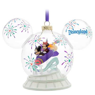 2024 DISNEY DISNEYLAND SPACE MOUNTAIN MICKEY MOUSE ICON GLASS BALL ORNAMENT - Image 1 of 4