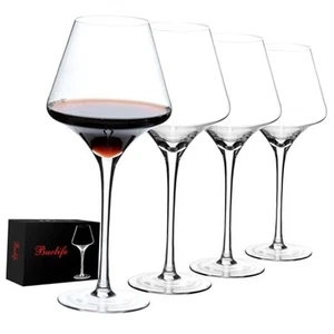 Red Wine Glasses Set of 4 – 17.5oz Premium Crystal Wine Glass With Long Stem – - Picture 1 of 7