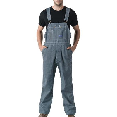 Walls Men's Big Smith Rigid Bib Overall Hickory Stripe Brand New 50x32 - Image 1 of 4
