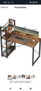 VASAGLE Schreibtisch 120cm breit Vintage Industrial Design - Bild 1 von 5