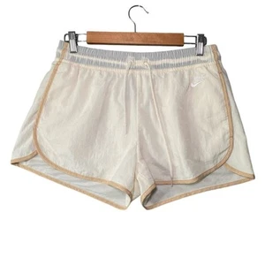 Nike Running Shorts Women's Large L Ivory White Athletic Drawstring Lined - Picture 1 of 12