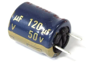 5x Panasonic FC 120µF 20% 50V Electrolytic Capacitor / Kondensator Elko - Picture 1 of 1