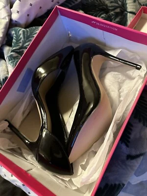 Tacones de salón negros para mujer talla 8 traje formal profesional Foto 1 de 2