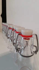 8 kleine Glasflaschen 40ml mit Bügelverschluss, Bügelflaschen, leere Fläschchen - Bild 1 von 5