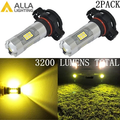 Alla Lighting 3200lm 3000K 27-LED 5202 Fog Light Driving Bulb Lamp Gloden Yellow - Image 1 of 4