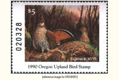 D2K Oregon Upland Bird 1990-1 $5 - Image 1 of 1