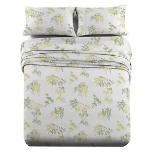 Heavyweight Printed Flannel Sheets 170GSM - Hedgerow