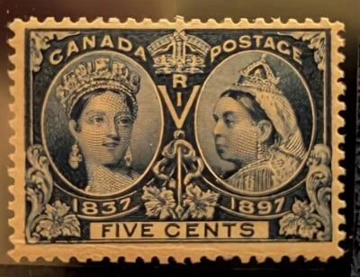 CANADA 1897, VICTORIA JUBILEE, SC. 54, F-VF MNH WITH SMALL GUM CREASE - Image 1 of 2