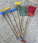 Vintage 6 Pc Tico Toys Gardening Tools Beach Tool Set Shovel Rakes Hoe Plastic