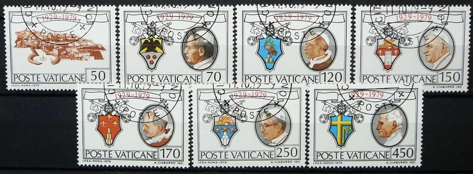 Vatican Stamps - 50 years of the Vatican_1979 - CTO. - Image 1 of 1
