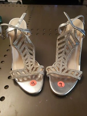 Camille la vie Zapatos de Fiesta Cristal Metalizado NUEVO Talla 9 Foto 1 de 4