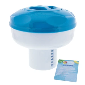 Floating 3" & 4" Tablet Pool Chemical 8" Dispenser with Collapsible Tank - Picture 1 of 5