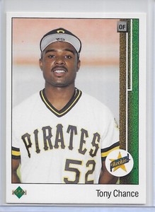 1989 Upper Deck Baseball Tony Chance RC / Rookie Card # 3 Pittsburgh Pirates