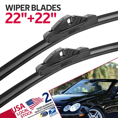 Juego de pares de limpiaparabrisas de 2*22 pulgadas para Mercedes-Benz C280 2006-2007 Foto 1 de 4