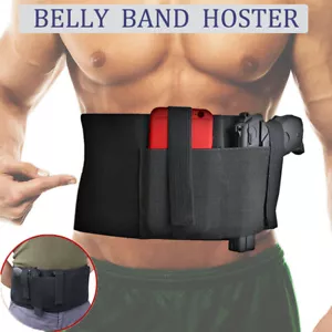 Tactical Belly Band Holster Concealed Hand Gun Carry Pistol Waist Hidden Belt!!! - Picture 1 of 12