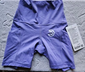 Lululemon Align HR Short 6" Größe 2 mit Taschen helllila mit Atlanta Hawks Logo - Bild 1 von 8