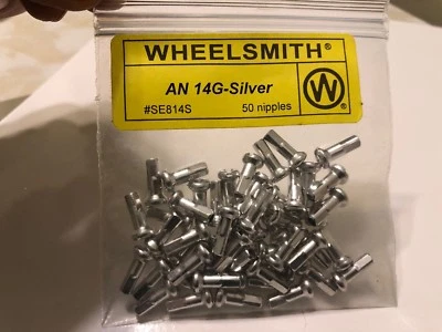 Wheelsmith Silver Spoke NIPPLES Alloy 14-12mm Bike Bicycle NEW - Image 1 of 4
