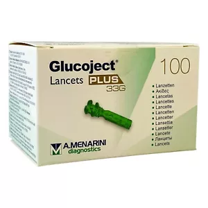 Glucojet Lancets Plus 33G – Box of 100 Sterile Blood Glucose Lancets - Picture 1 of 4
