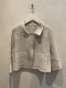 annette gortz Grey Linen Weaved Jacket Size S - Picture 1 of 9