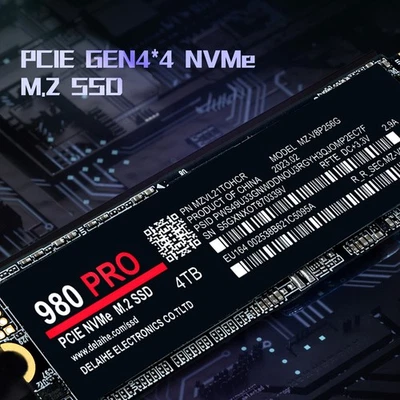 980 PRO PCIe 4.0 NVMe M.2 Festplatte SSD Hohe Übertragungsgeschwindigkeit   - Bild 1 von 4