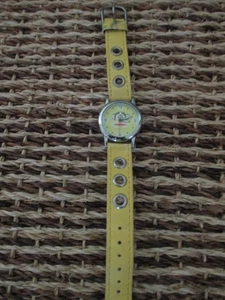 Vintage Paul Frank Yellow Round Wrist Watch & Strap - Picture 1 of 1